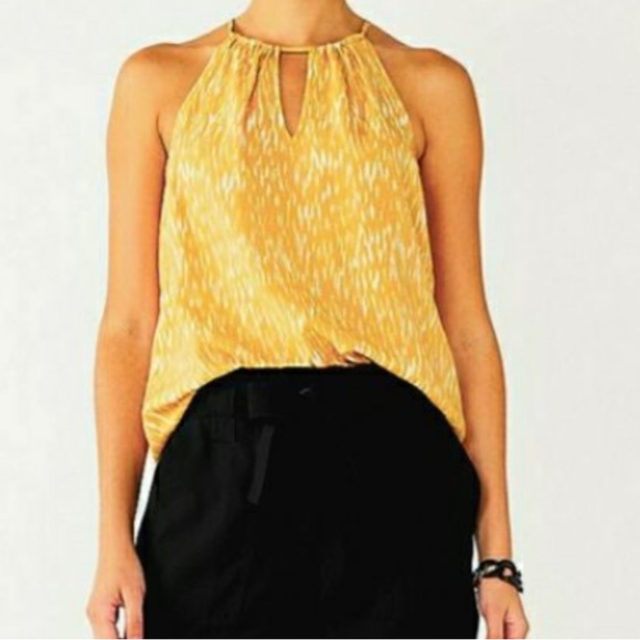Nine West Tops - NWT Nine West Yellow Pattern Key Hole Tank